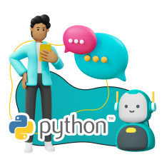 Умный чат-бот на Python - КИБЕРшкола программирования для детей, компьютерные курсы для школьников, начинающих и подростков - KIBERone г. Шелехов