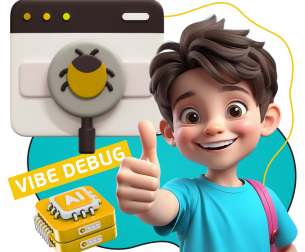Тестирование & Vibe Debug. Охотники за багами - КИБЕРшкола программирования для детей, компьютерные курсы для школьников, начинающих и подростков - KIBERone г. Шелехов
